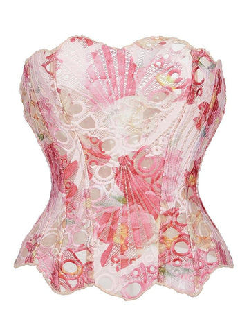 Women's Lace Up Shapewear Tube Top Tummy Control Shapewear for Women