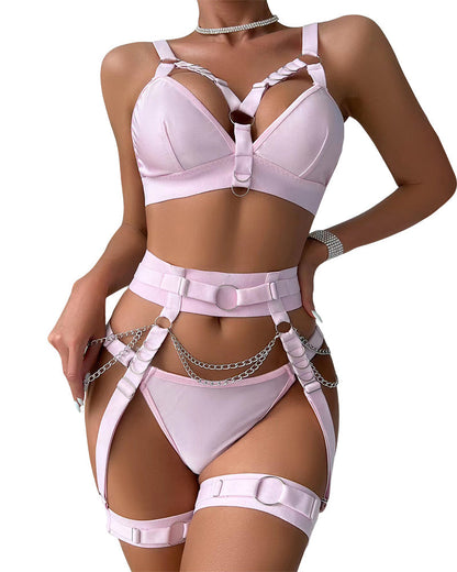 Womens Sexy Lingerie Sets Harness Erotic Belt Chain