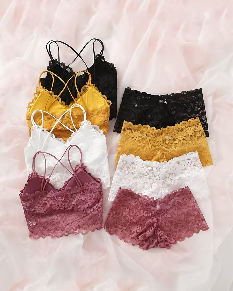Romantic Lace Bralette & Panty Bundle