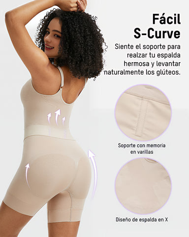 Faja Moldeadora 6 Zonas – Apertura Trasera para Baño y Moldea Cintura, Busto y Glúteos