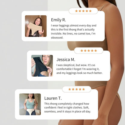 High-Rise Invisible Camel Toe Thong