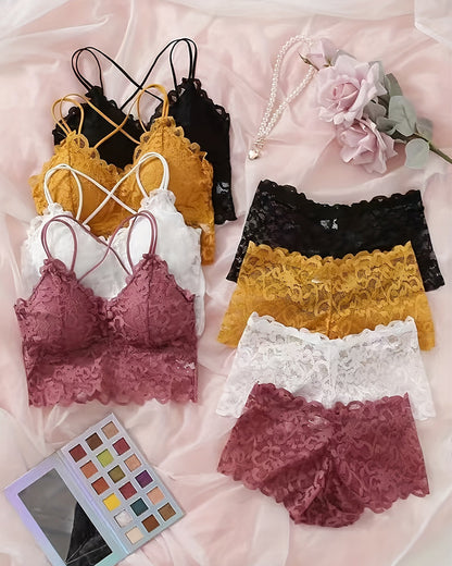 Romantic Lace Bralette & Panty Bundle