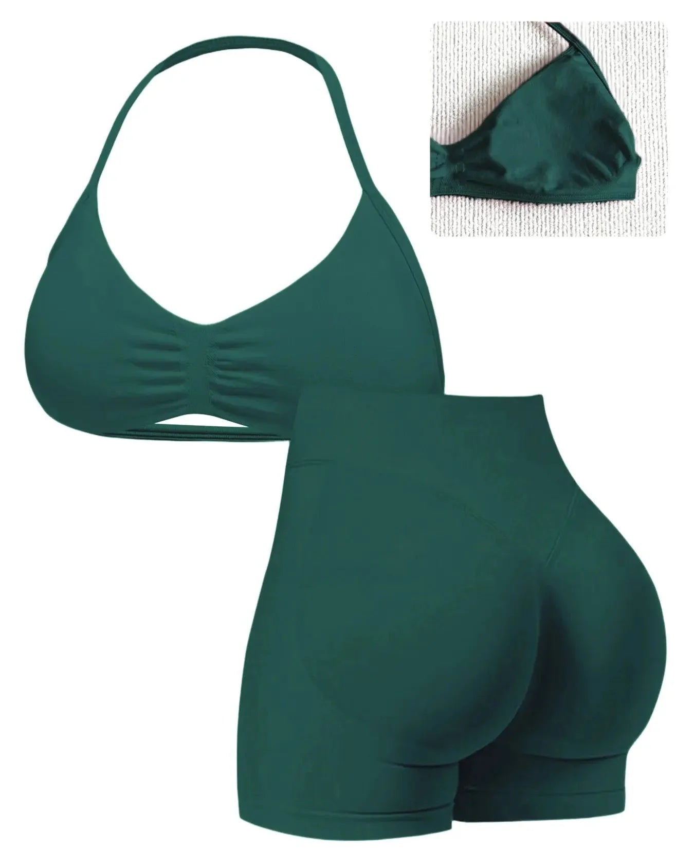 Women's Sporty Yoga Set - High Waist Gym Running Fitness Outfit