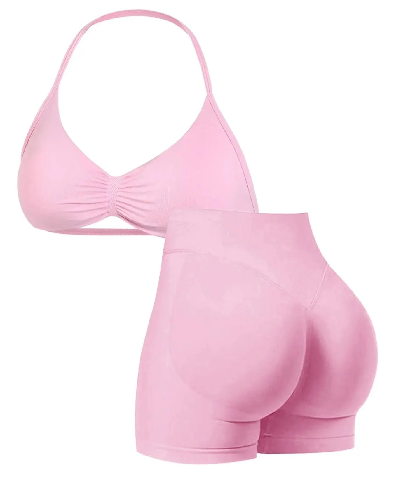 Women's Sporty Yoga Set - High Waist Gym Running Fitness Outfit