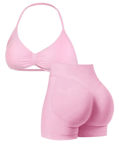 Women's Sporty Yoga Set - High Waist Gym Running Fitness Outfit