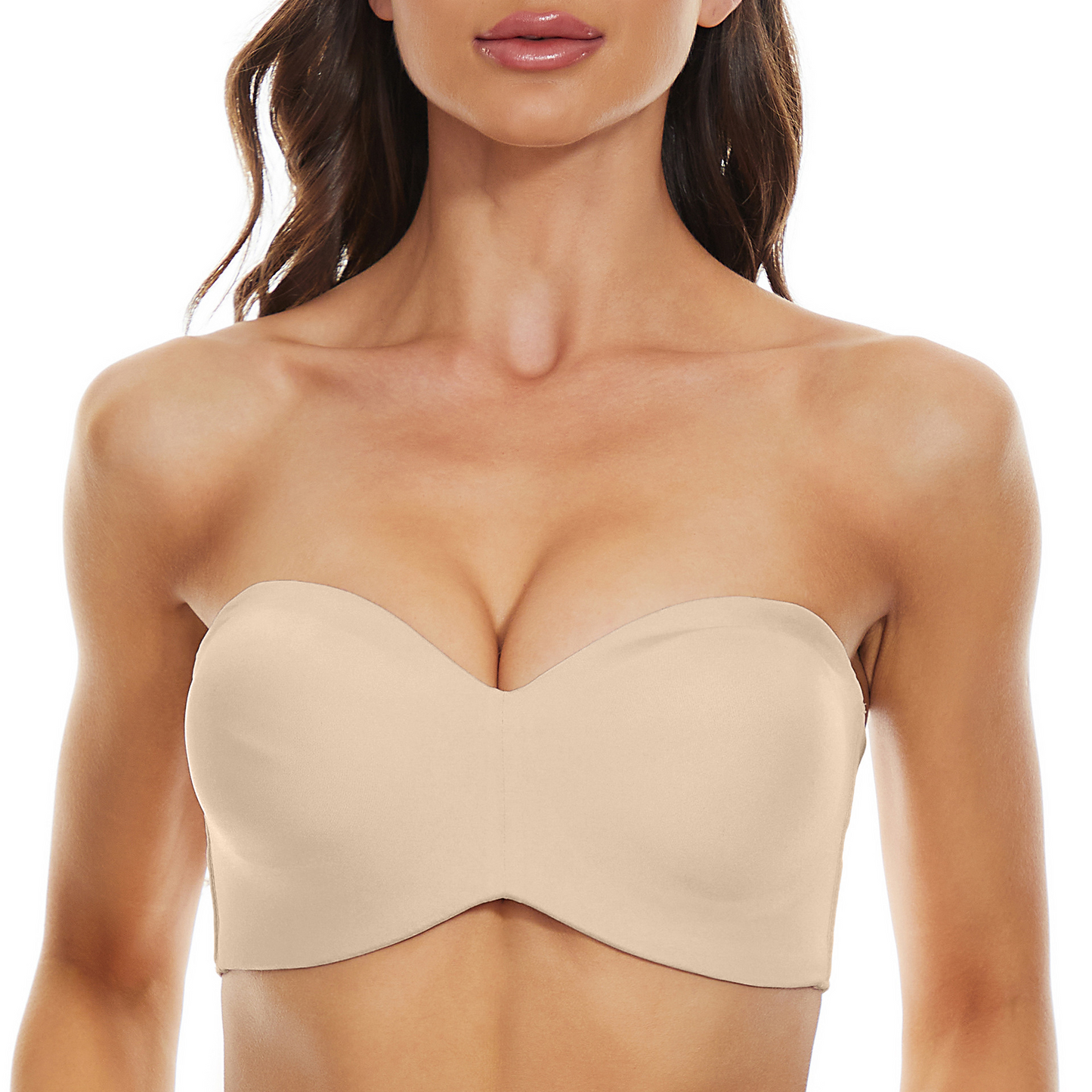 Strapless Bra Unlined Underwire Minimizer Plus Size Support