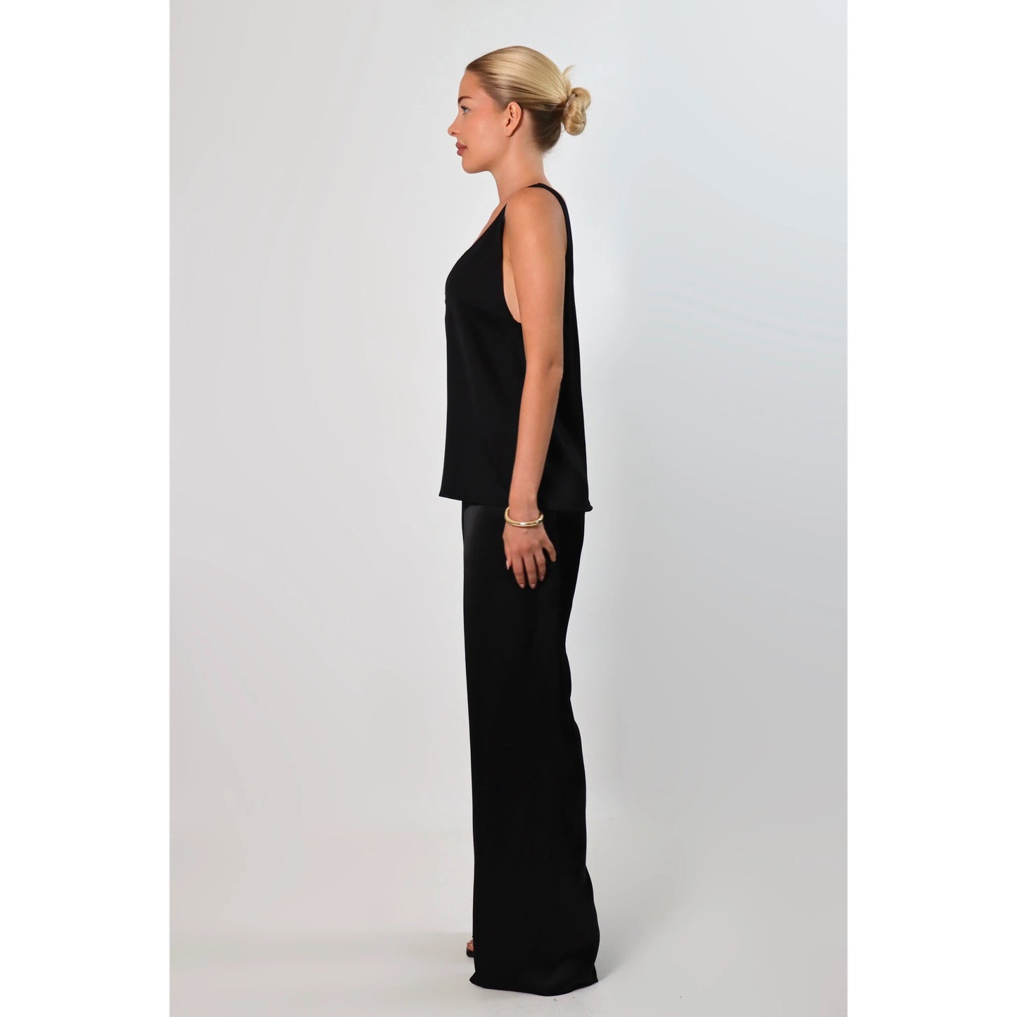 Women’s Deep V Neck Satin Tank Top