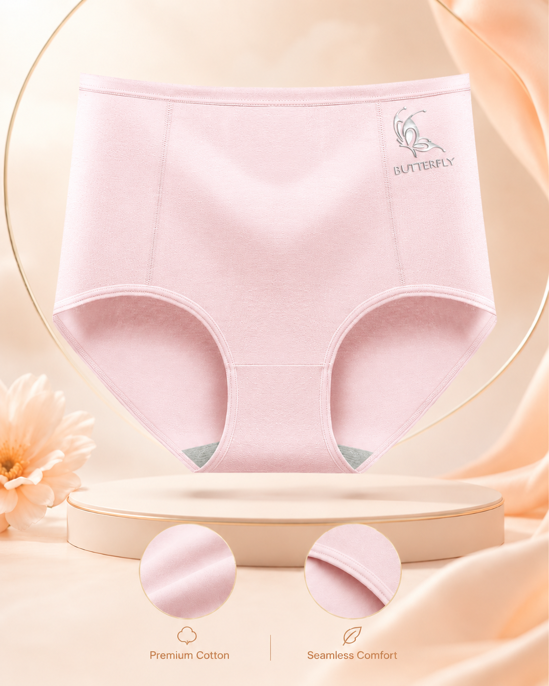 Women’s High Rise Cotton Briefs with Soft Full Coverage Fit