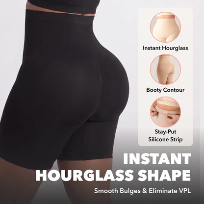 Anti-Roll High-Waisted Seamless Shapewear Shorts
