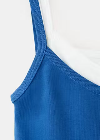 Double Layer Color Block Workout Tank Top