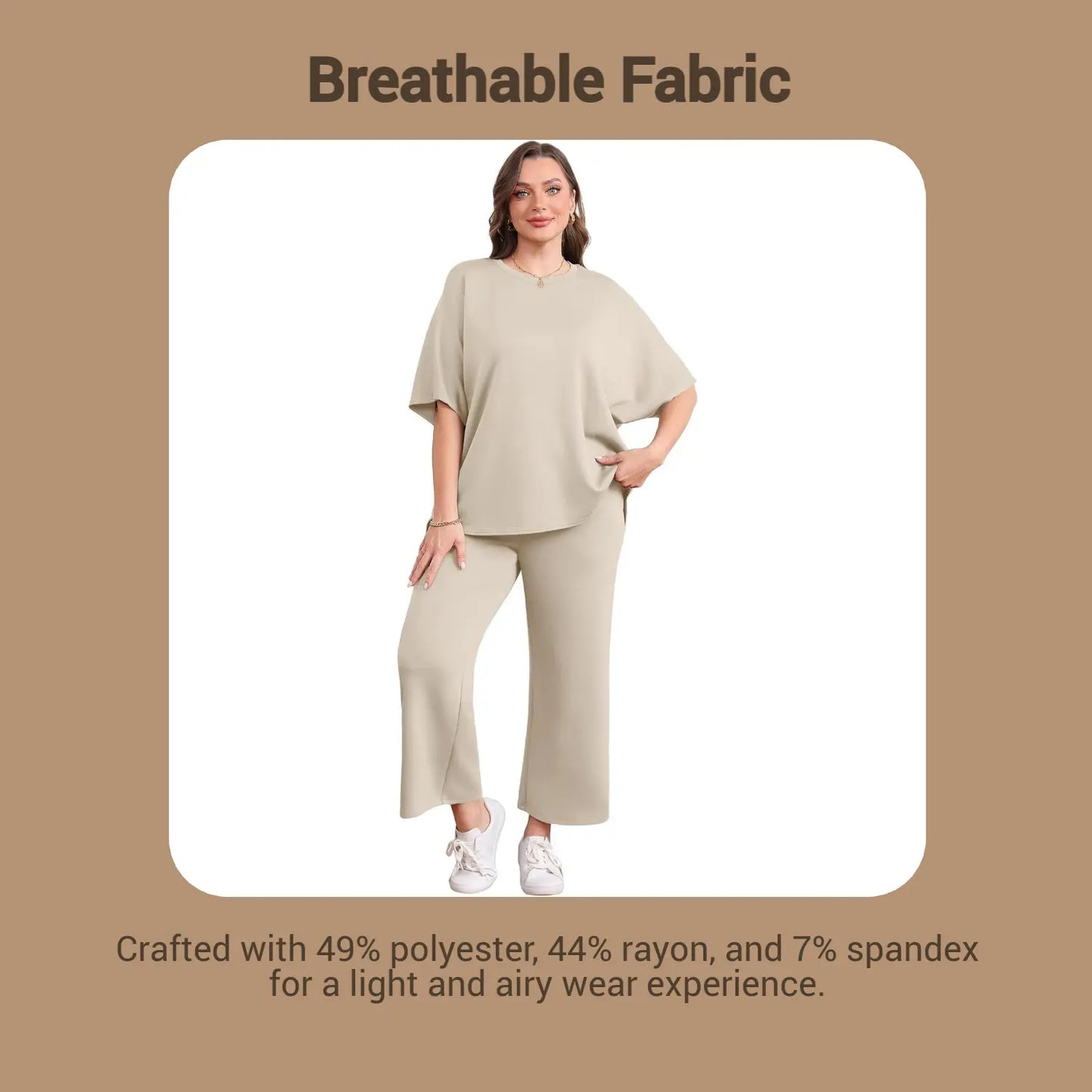 Women’s Two-Piece Set – Oversized Top & Wide-Leg Pants