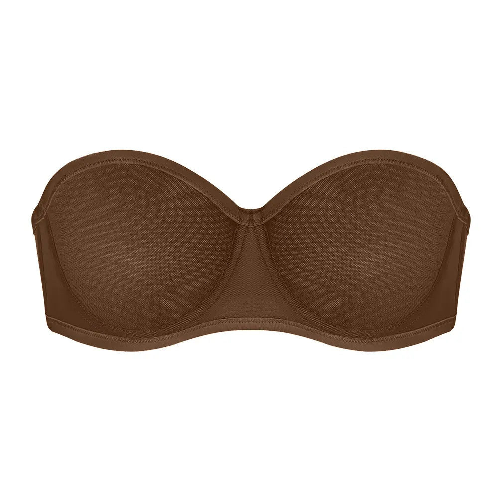 Strapless Mesh Underwire Bra – Stay Put & Natural Lift