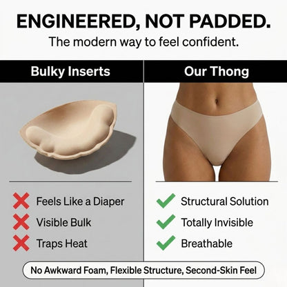 High-Rise Invisible Camel Toe Thong