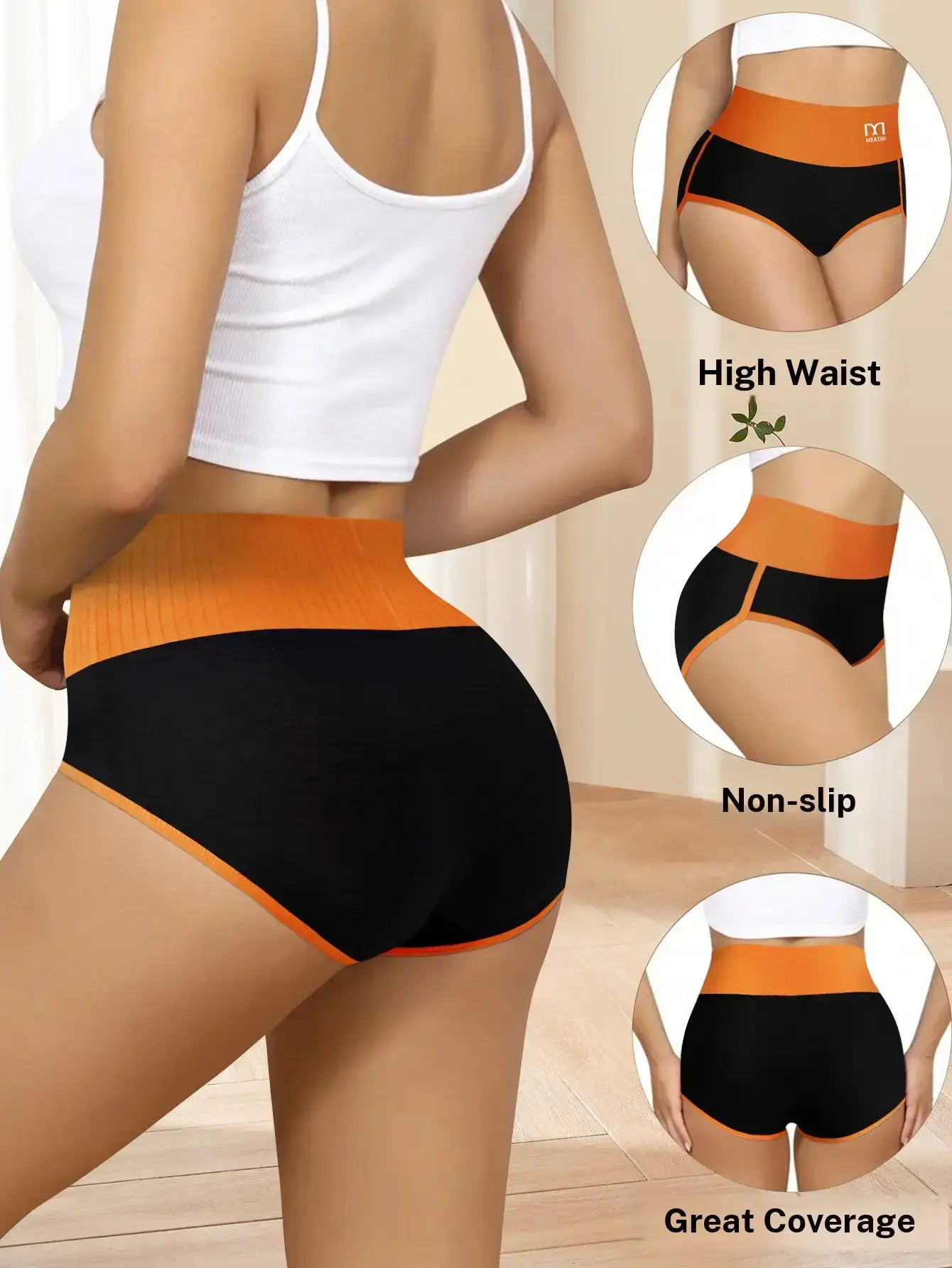 High-Waist Seamless Women's Underwear - 5 Pieces