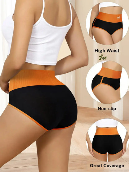 High-Waist Seamless Women's Underwear - 5 Pieces