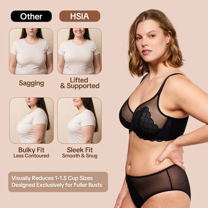 Mermaid Scales Plus Size Lace Underwire Bra