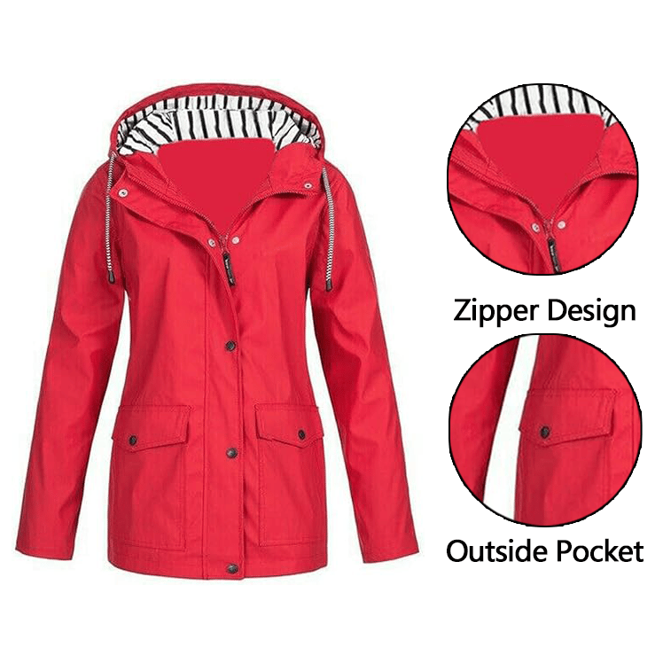3-in-1 Plaid Waterproof Jacket for Women– Rain, Wind & Cold, All Covered