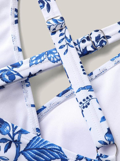 Tummy Control Boho Swim Dress with Pockets