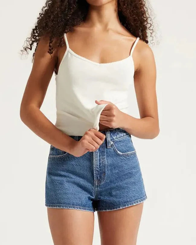 Women's Ivy High Waisted Festival Jean Shorts Indigo
