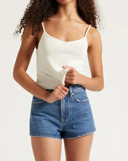 Women's Ivy High Waisted Festival Jean Shorts Indigo