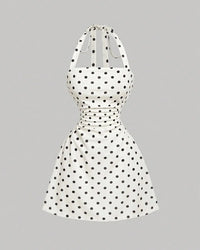 White polka dot print