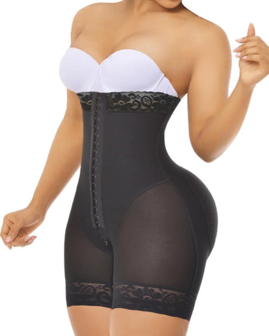 Tummy Control Shapewear for Women Fajas Colombianas Body Shaper Shorts with Zipper Crotch