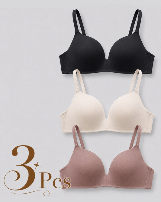 Lightly Lined Wireless Bras for Women (3 Pcs)