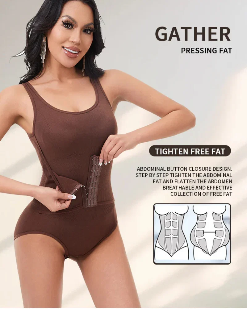 Women's One-Piece Shapewear Double-Layer Abdomen Control