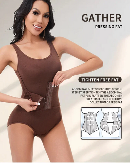 Women's One-Piece Shapewear Double-Layer Abdomen Control