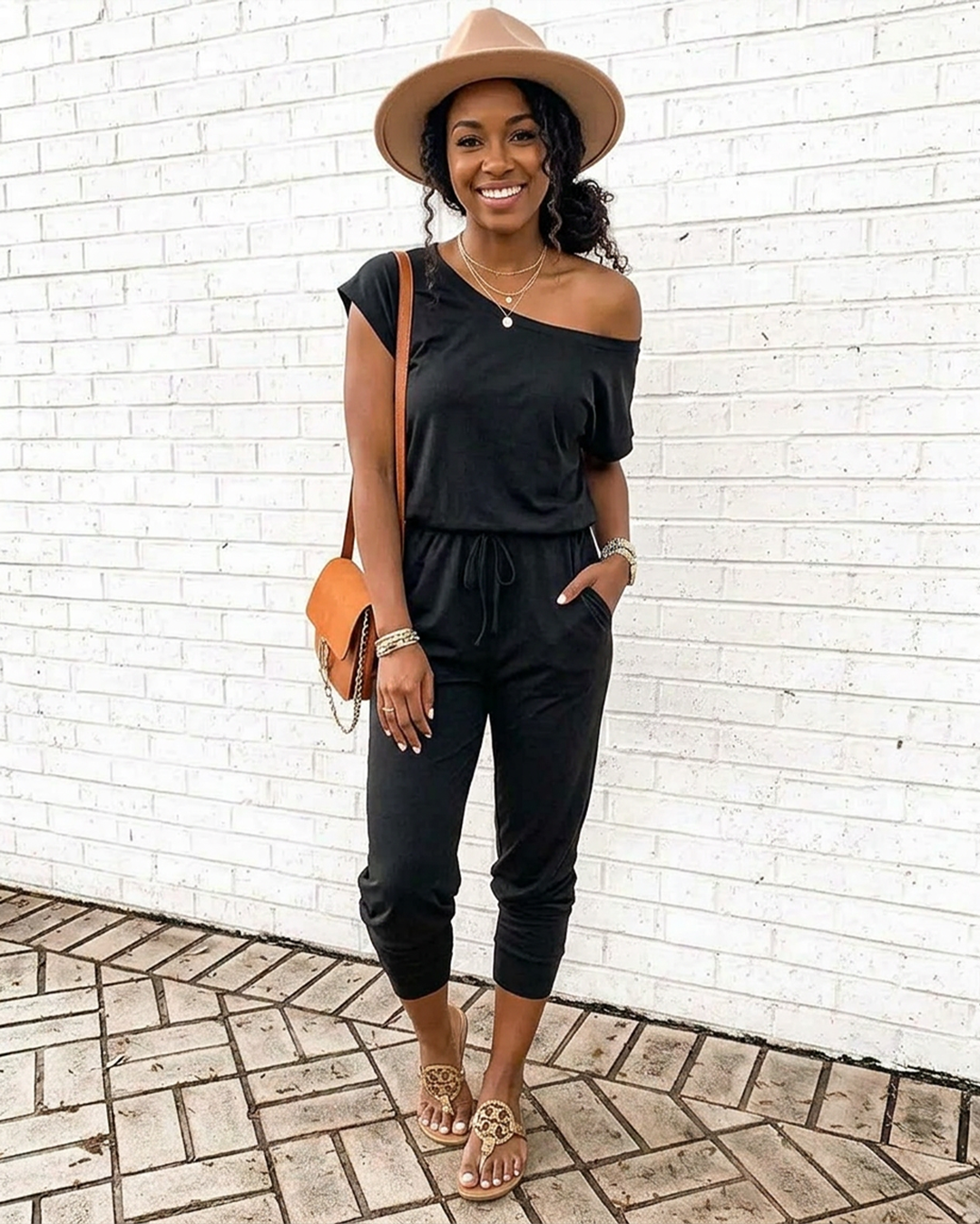 (S-3XL) Women's Plus Size Off Shoulder Stretchy Jumpsuit