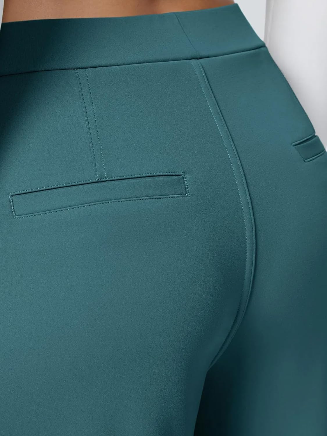 High Waisted Pocket Straight Leg Work Pants