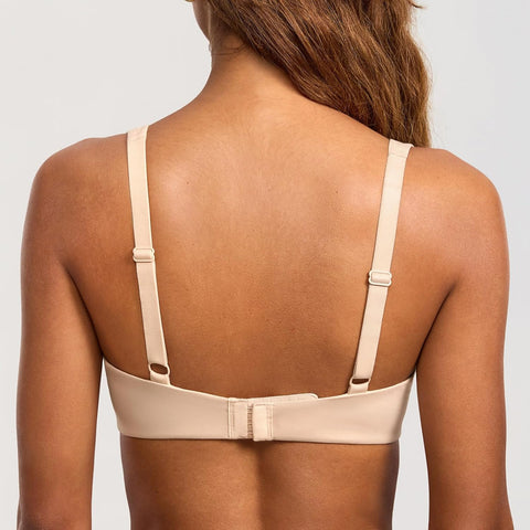 Women's Unlined Balconette Bra Underwire Supportive Plus Size Smooth Scoop Neck