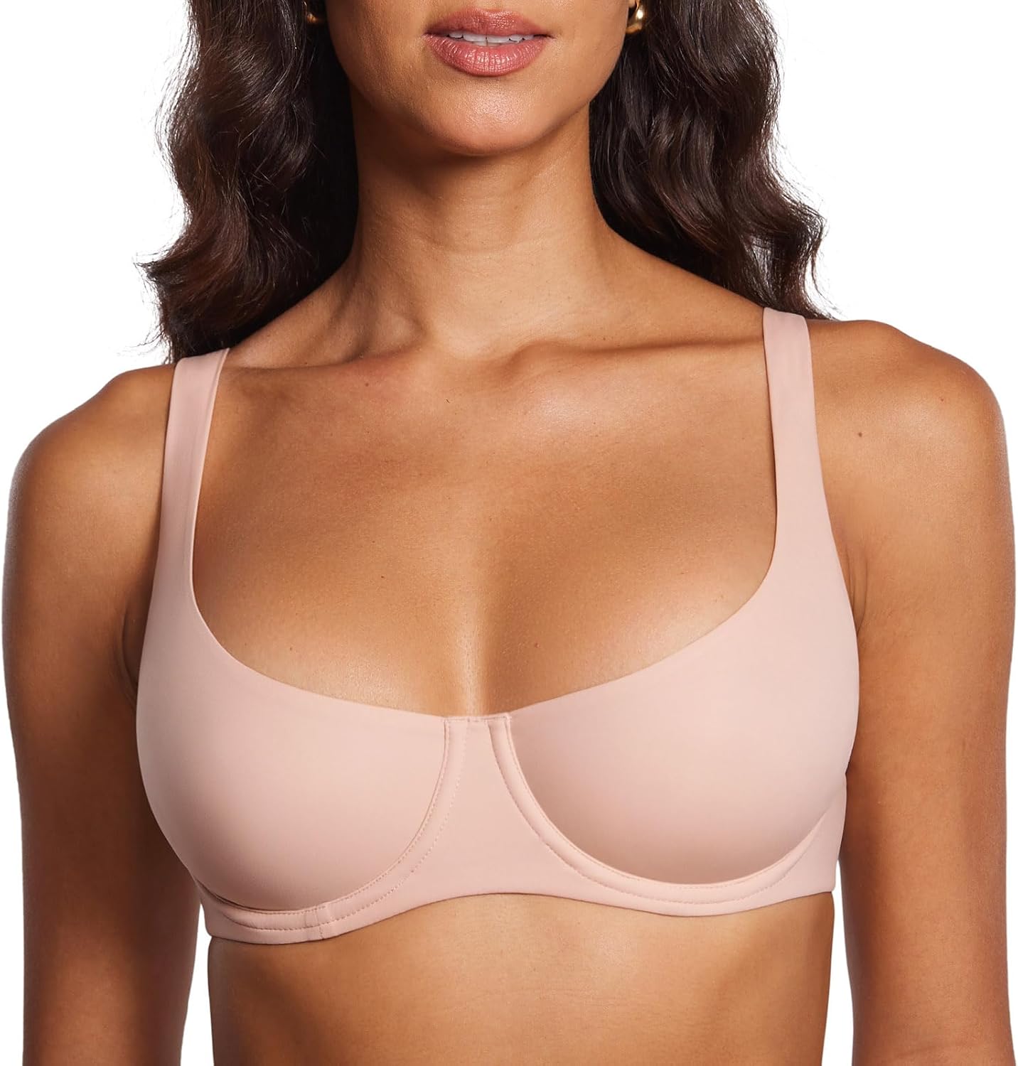 Seamless Unlined Balconette Bra for Women