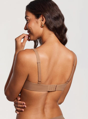 Women's Unlined Balconette Bra Underwire Supportive Plus Size Smooth Scoop Neck