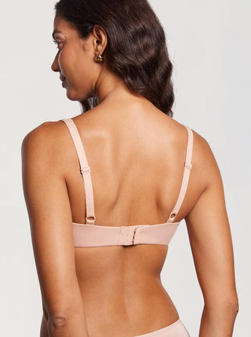 Women's Unlined Balconette Bra Underwire Supportive Plus Size Smooth Scoop Neck