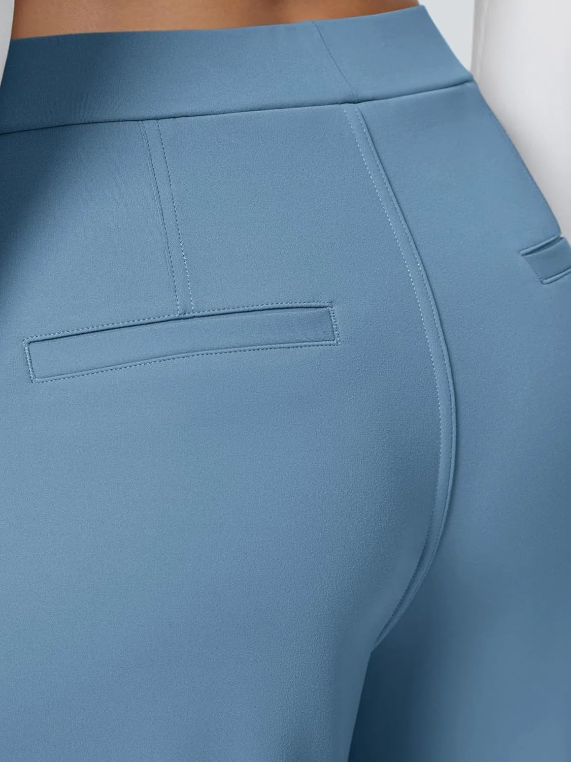 High Waisted Pocket Straight Leg Work Pants
