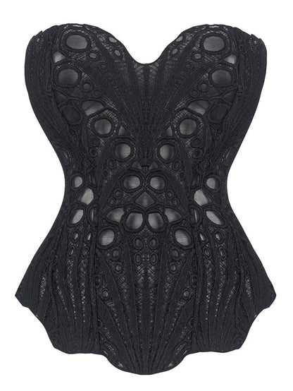 Women's Lace Up Shapewear Tube Top Tummy Control Shapewear for Women