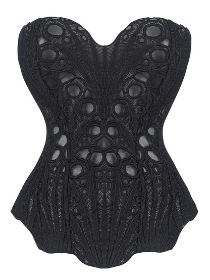Lace Up Shapewear Tube Top Tummy Control Shapewear