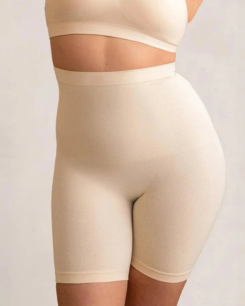 Anti-Roll High-Waisted Seamless Shapewear Shorts