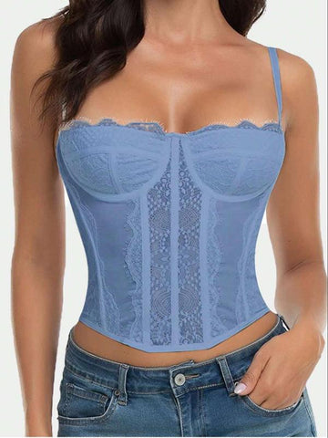 Lace color matching sexy sling fishbone body shaper