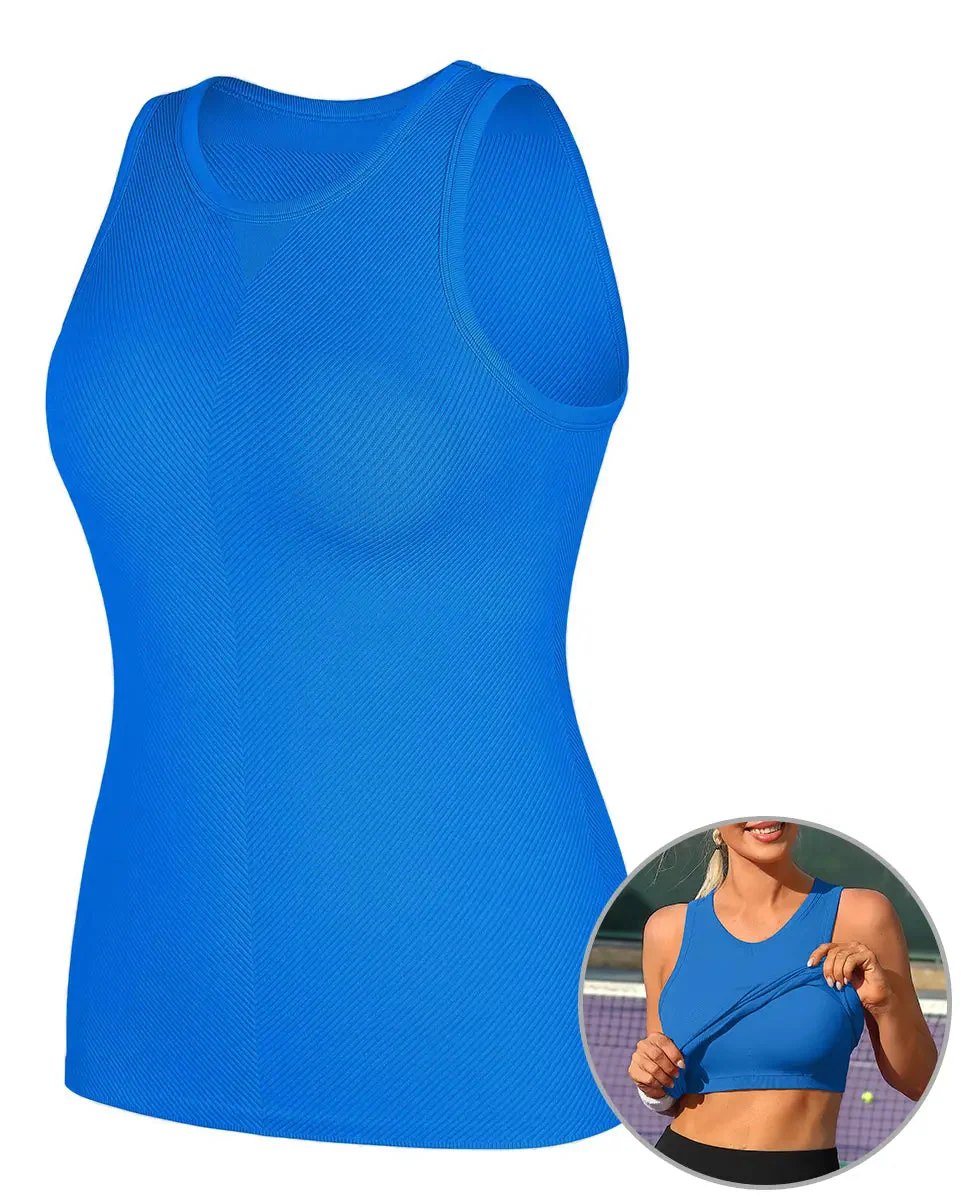 Women's Seamless High Neck Workout Tank Top