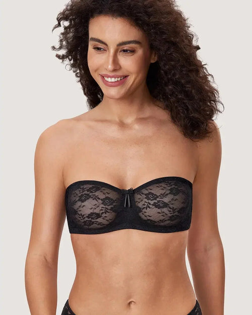 Strapless Lace Underwire Bandeau Bra