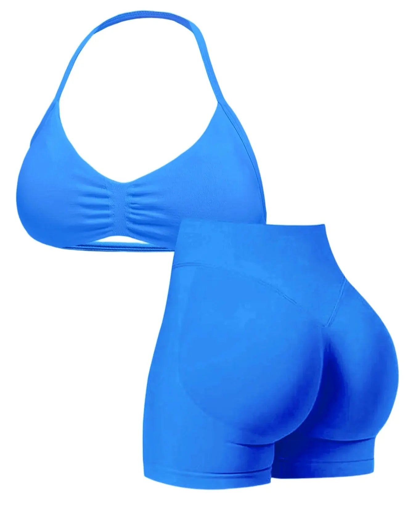 Women's Sporty Yoga Set - High Waist Gym Running Fitness Outfit