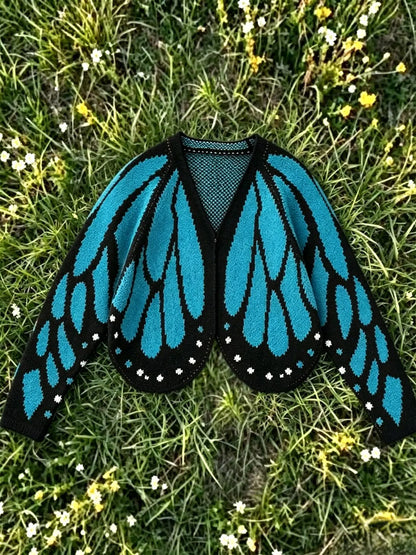 Women's Trendy Butterfly Wings Knit Cardigan Casual Fashion Knitwear Knit Coat for Vacation Parties