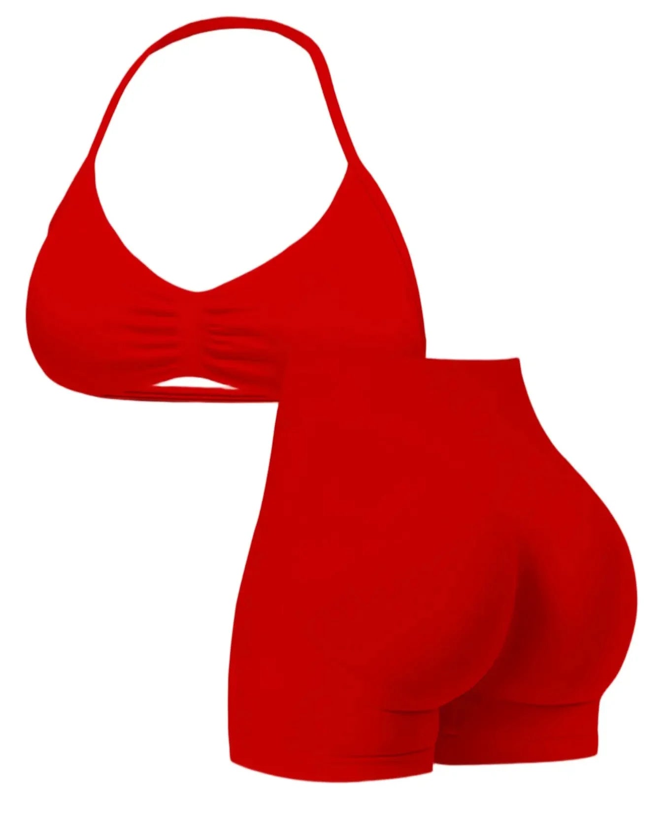 Women's Sporty Yoga Set - High Waist Gym Running Fitness Outfit