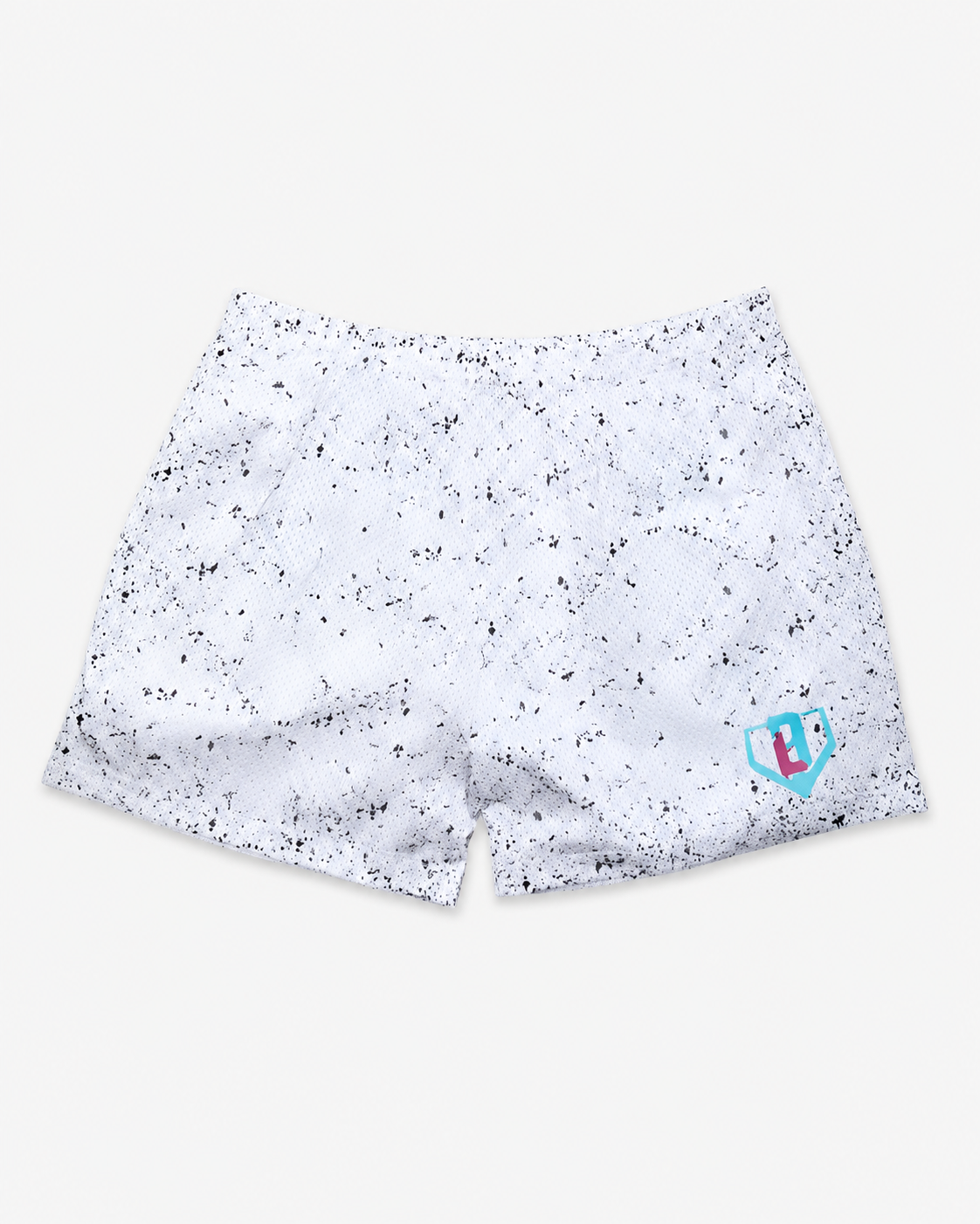 Curve Fit Printed Mesh Shorts for Women