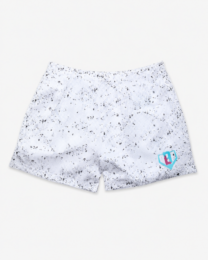 Curve Fit Printed Mesh Shorts for Women