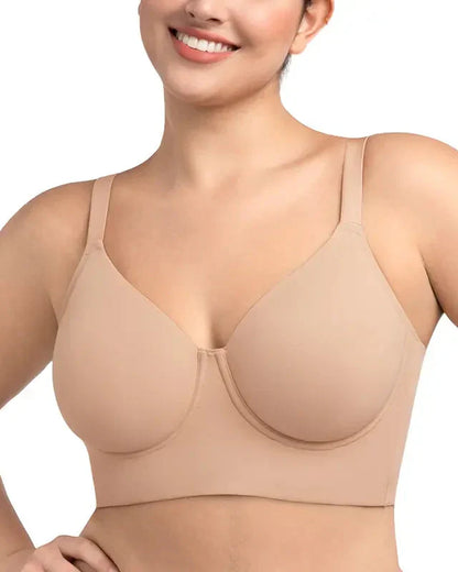 Plus Size Leopard Print Seamless Full Coverage Support Bra