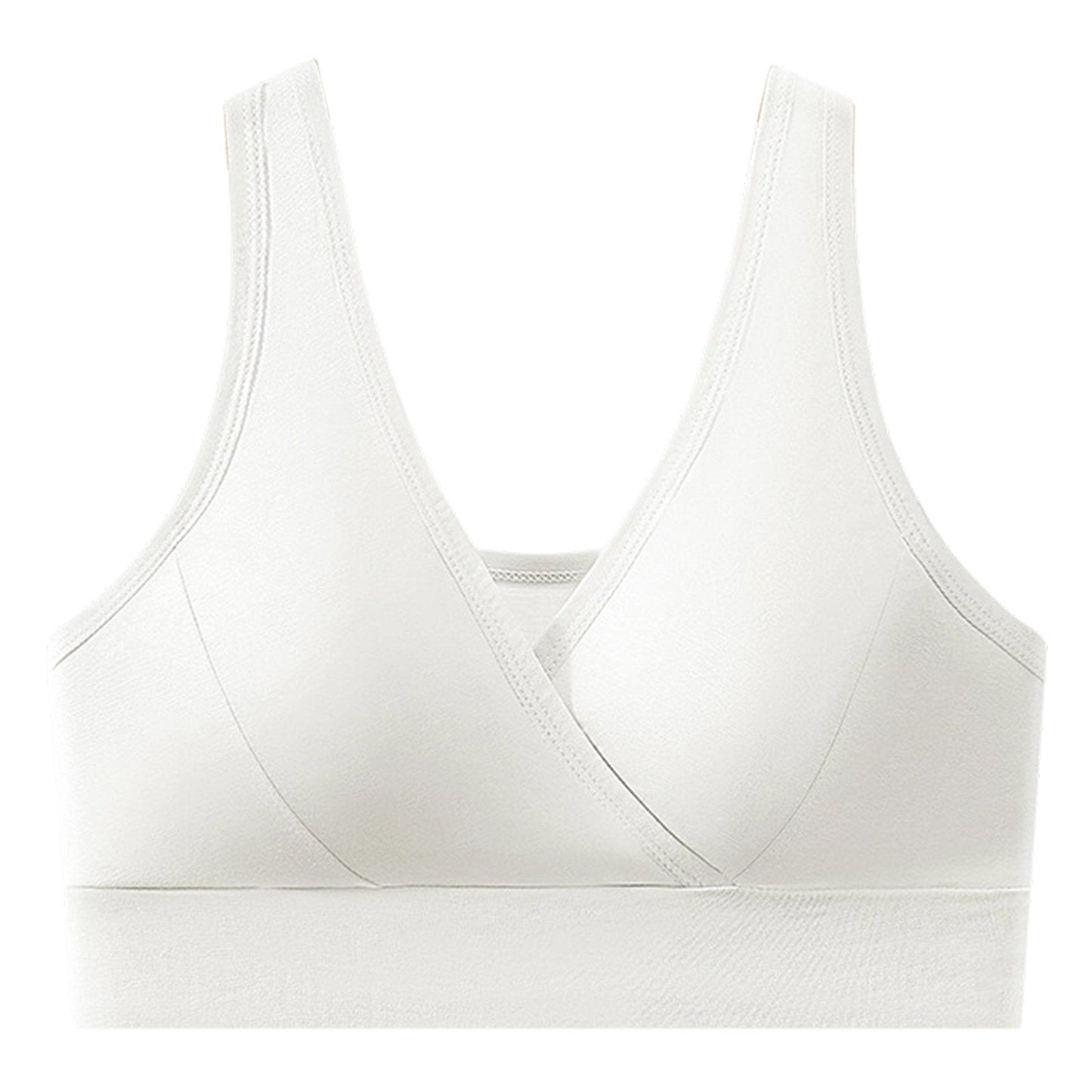Women’s V-Neck Wireless Seamless Bra – Stretchy, Comfortable & Supportive