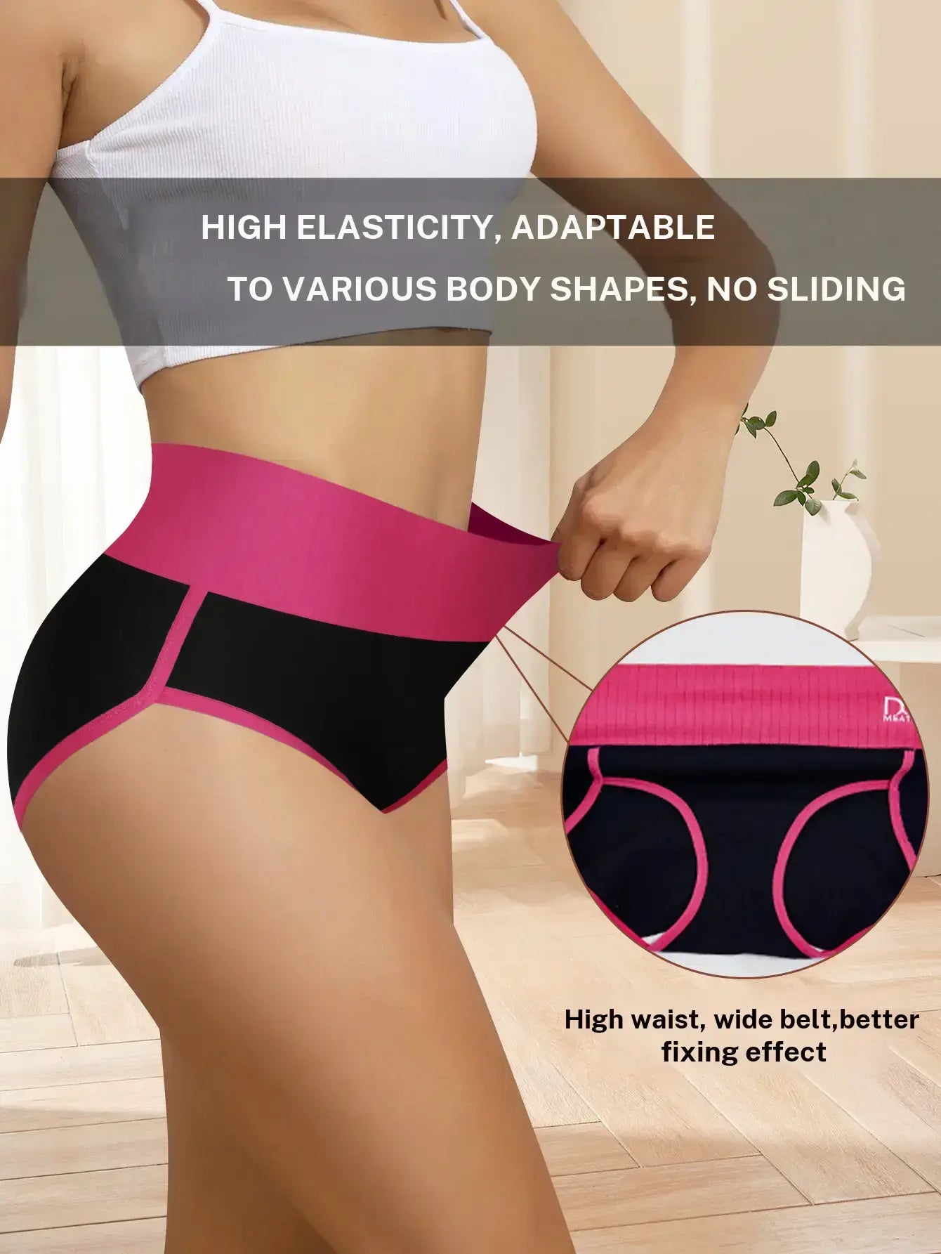 High-Waist Seamless Women's Underwear - 5 Pieces